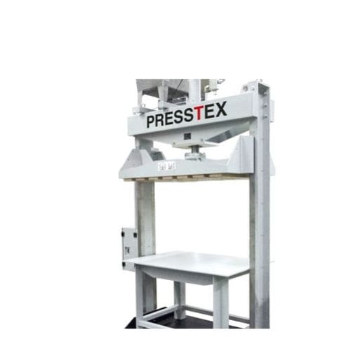 Компактный упаковочный пресс - PRESSTEX - W&H Group - для текстиля / вертикальный / с фронтальной загрузкой