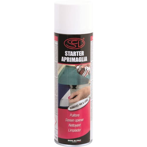 Аэрозоль очиститель - STARTER APRIMAGLIA - SILICONI - для пластмассы / самоклеящихся этикеток / с растворителем