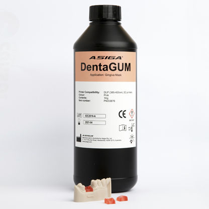 Смола для 3D-принтера из полимера - DentaGUM - ASIGA - розовая / для стоматологии