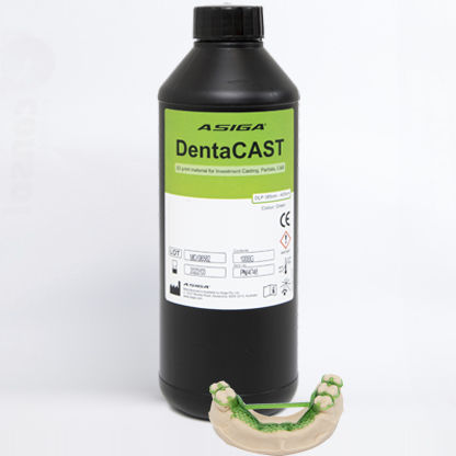 Смола для 3D-принтера из полимера - DentaCAST - ASIGA - зеленая / для стоматологии