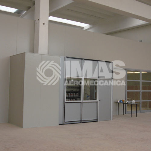 Закрытая окрасочная кабина - IMAS AEROMECCANICA SRL - для запасных частей / для тяжелого оборудования / с фильтром