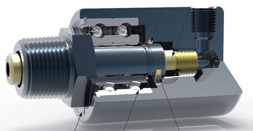 Поворотное соединение для воздуха - RU009 - Rotary Systems, Inc. - для масла / для вакуума / 2 прохода