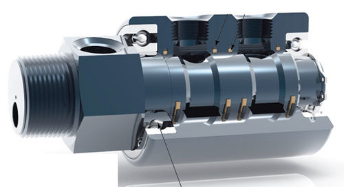 Поворотное соединение для воздуха - RU010 - Rotary Systems, Inc. - для вакуума / 2 прохода / гидравлическое