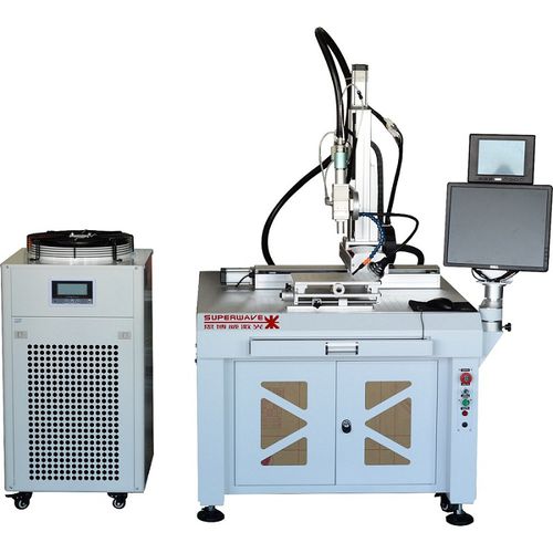 Станок для сварки волоконный лазер - SW-CW1000 - Shenzhen Superwave Laser Technology Co.,Ltd - контролируемый PLC / на колесиках / подключенный