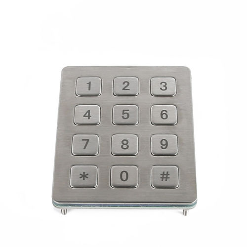 Цифровая клавиатура из нержавеющей стали - CT-KPS01-12-TM - NingBo ChenTe electronics Technologies Co.,Ltd - 12 клавиш / встраиваемая / USB