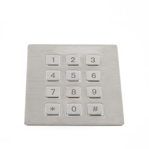 Цифровая клавиатура 12 клавиш -  CT-KPS11-12-TM - NingBo ChenTe electronics Technologies Co.,Ltd - встраиваемая / из нержавеющей стали / IP65