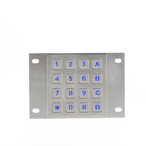 Цифровая клавиатура 16 клавиш - CT-KPS03-16-RM-BL - NingBo ChenTe electronics Technologies Co.,Ltd - встраиваемая / из нержавеющей стали / IP65