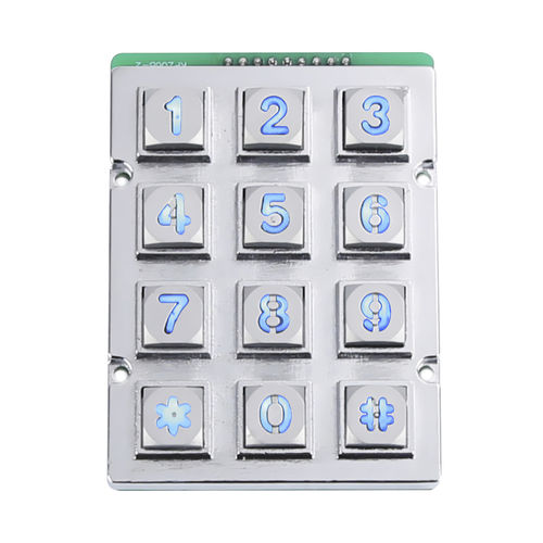 Цифровая клавиатура 12 клавиш - CT-KPZ04-12-RM-BL - NingBo ChenTe electronics Technologies Co.,Ltd - встраиваемая / из металла / USB