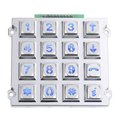 Цифровая клавиатура с подсветкой - CT-KPZ02-16-RM-BL - NingBo ChenTe electronics Technologies Co.,Ltd - 16 клавиш / встраиваемая / из металла