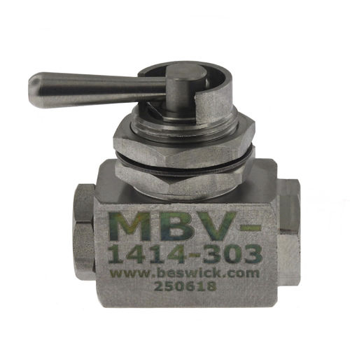 Клапан со сферическим золотником - MBV-1414-303-. - Beswick Engineering Co, Inc. - с ручным управлением / для остановки / для воды