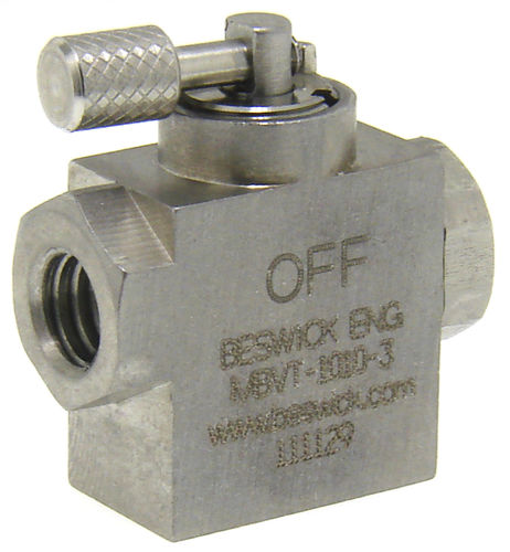 Клапан со сферическим золотником - MBVT-1010.-. - Beswick Engineering Co, Inc. - с ручным управлением / для остановки / для разделения