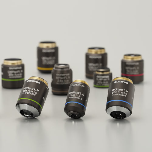 Объектив для микроскопа с увеличением - MXPLFLN series - Evident - Olympus Scientific Solutions - для контроля полупроводников / с полуапохроматическим объективом