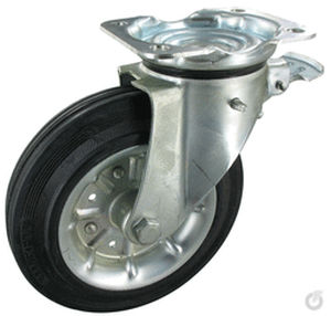 Поворотный ролик - GRB NL 4/200/50R-FSR - Rollentechnik vom Stein GmbH - со стержнем / из стали / из каучука