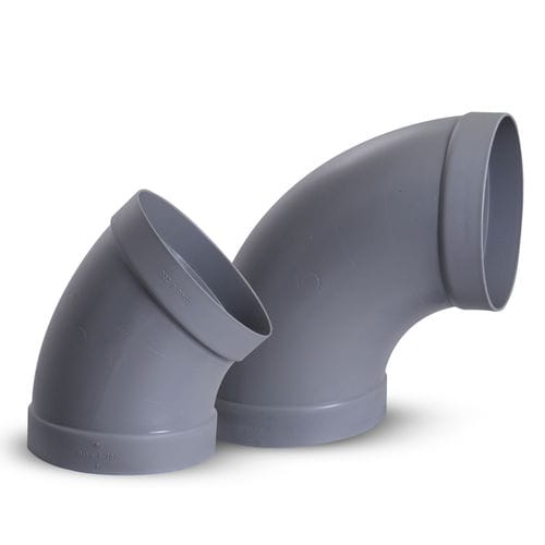 Гидравлический фитинг - PVC-BPF / PVC-BSF - ALNOR Ventilation Systems - раструбный / изогнутый / из пластика
