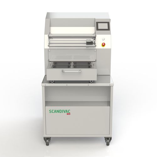Линейная оберточная машина - TSS - SCANDIVAC thermoformers factory - полуавтоматическая / для сельского хозяйства и пищевой промышленности / вакуумная
