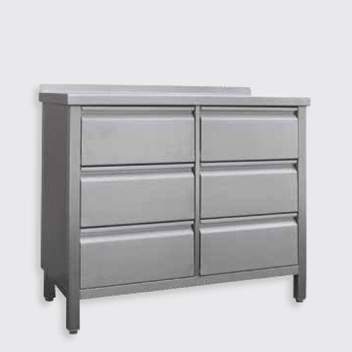 Шкаф для хранения - 105.21 series - Eberhardt GmbH - напольный / с 6 выдвижными ящиками / для сельского хозяйства и пищевой промышленности