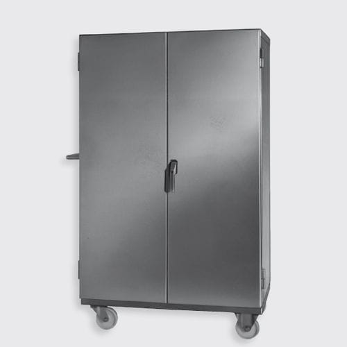 Шкаф для хранения - 100.42, 100.43 series - Eberhardt GmbH - на роликах / с распашными дверьми / из нержавеющей стали
