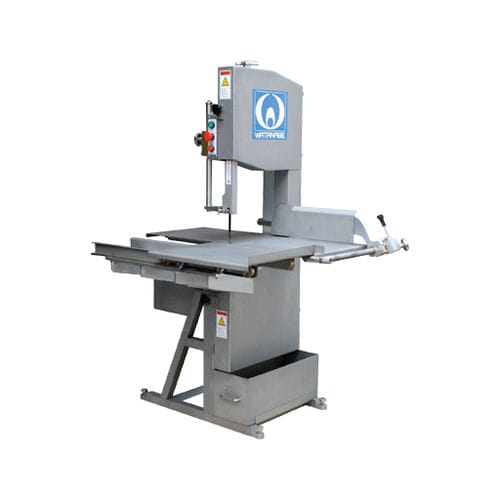 Промышленная ленточная пила для костей - WAB35A-3C - Watanabe Foodmach Co., Ltd. - из нержавеющей стали / с раздвижным столом