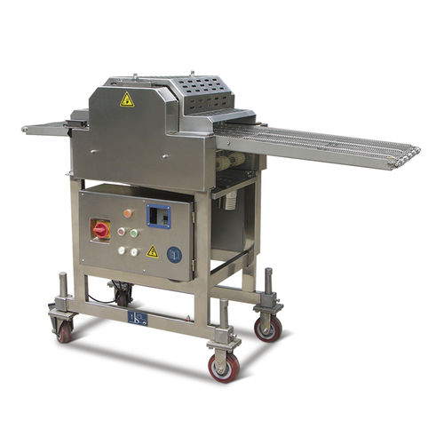 Машина для нарезания на кубики для мяса - YHJ600  - Hiwell Machinery Co., Ltd. - из нержавеющей стали / с конвейером / с отбивателем
