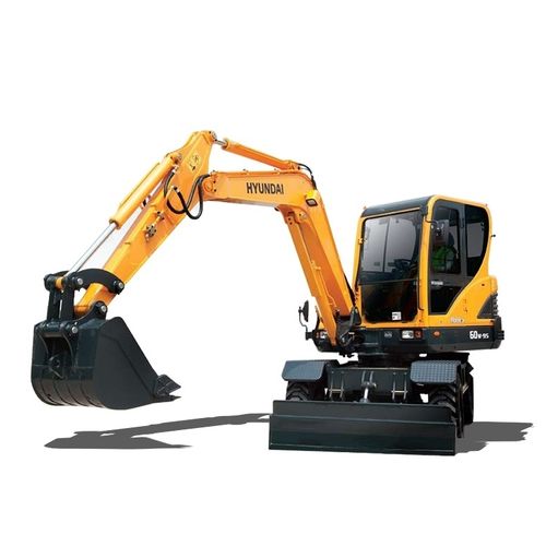 Экскаватор мини - R60W-9S - HYUNDAI HEAVY INDUSTRIES - на колесах / дизельный / для строительной площадки