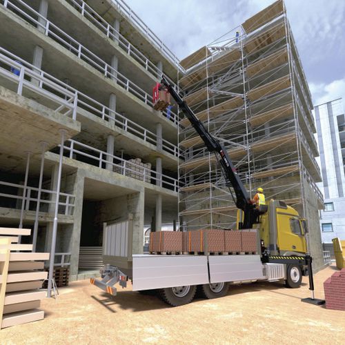 Башенный кран на грузовике - L-HiPro 235 - Hiab - со стрелой / для строительства / для подъема