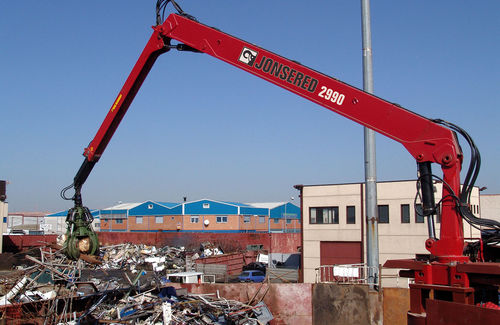 Фиксированный башенный кран - 2990 SR series - Hiab - со стрелой / складной / для перерабатывающей промышленности