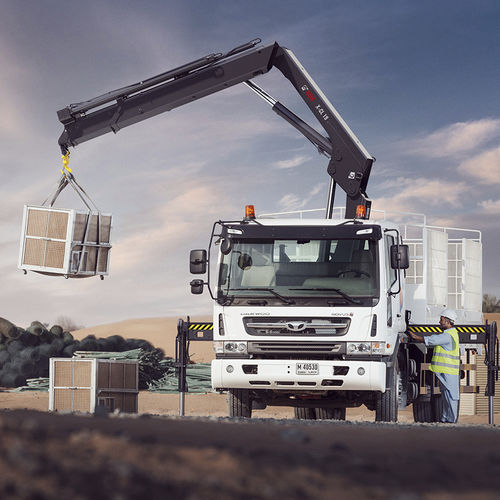 Башенный кран на грузовике - X-CL 1x series - Hiab - со стрелой / складной / для фасада здания