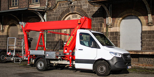 Телескопический подъемник на грузовике - P 250 BK - Palfinger - с дизельным двигателем / для строительства / для лесохозяйственных работ
