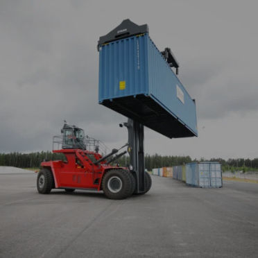 Электрический вилочный погрузчик - DCG410GS - Kalmar - с местом для сидения водителя / для разгрузочно-погрузочных работ / для контейнеров
