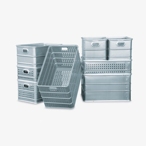 Ящик из алюминия - 205 series - Conf Industries S.r.l. - для прачечной / штабелируемый / ажурный