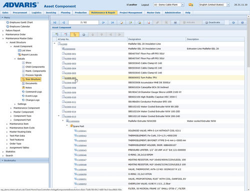 Программное обеспечение управление с помощью ЭВМ - MRO - ADVARIS Informationssysteme GmbH - для управления активами / для управления ресурсами / для анализа