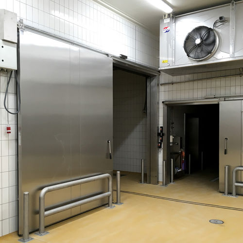Раздвижной ворота - Door System A/S - из стали / для использования в помещениях / для холодильной камеры