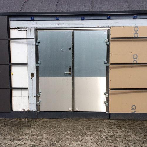 Ворота с шарниром - Door System A/S - из нержавеющей стали / из гальванизированной стали / для гигиенических целей