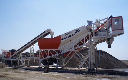 Мобильная бетоносмесительная установка - MobilmiX 60 - GOKER Contruction Machines
