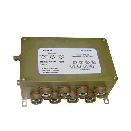 Управляемый коммутатор Ethernet - RJSML-8ELMG - AMPHENOL SOCAPEX - 8 портов / Gigabit Ethernet / RJ45