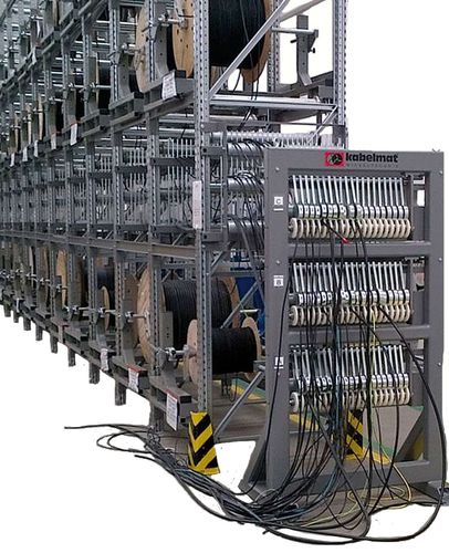 Стеллаж склад для хранения - TROMBULLY - Kabelmat Wickeltechnik GmbH - с полкой / для вертикального хранения / динамический