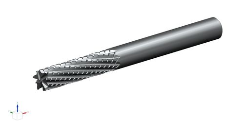 Фрезер концевая - CM150 Multi-Tooth End Mill SC - CVD coated "Nicked" - LEUCO Ledermann GmbH & Co. KG - твердый карбид / шпоночный / эскиза