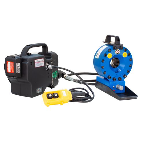 Опрессовочный станок для гибкого шланга - TUBOMATIC H47 E-PUMP - OP Srl - для гидравлического рукава / с ручным управлением / переносной