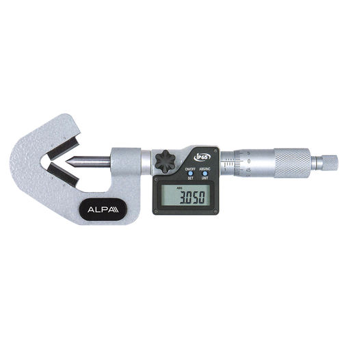 Микрометр с V-образной пяткой - BA085 series - Alpa Metrology - для открытого воздуха / для измерения инструментов / цифровой