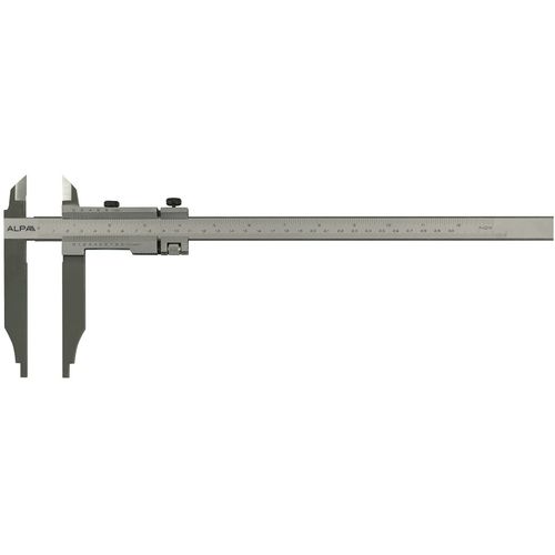 Нониусный штангенциркуль - Alpa Metrology - из нержавеющей стали / с тонкой настройкой