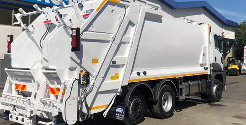 Мусоровоз загрузка на несколько отсеков - Eco-Twin - HidroMak - задняя загрузка