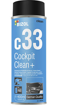 Аэрозоль для очистки - Cockpit Clean+ c33 - BIZOL - для пластмассы / без силикона