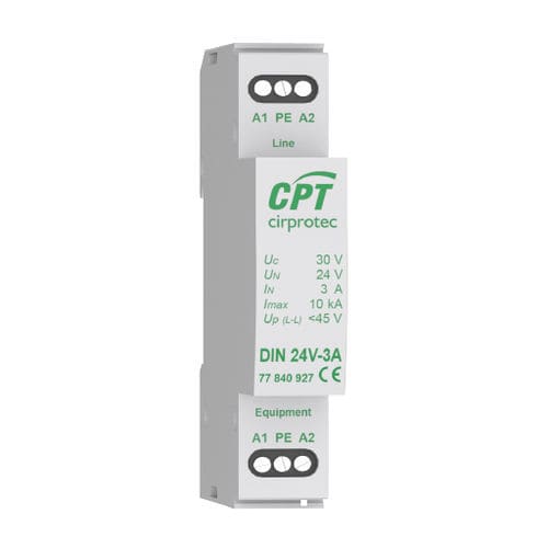 Молниеотвод тип 3 - DIN 12V-3A - Cirprotec - класс III / для использования в телекоммуникациях / моноблочный