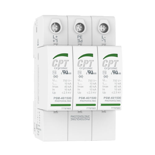 Молниеотвод тип 2 - PSM3-40/1000 PV IR - Cirprotec - класс II / для использования в телекоммуникациях / для фотогальванической установки