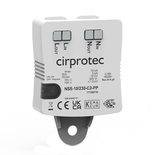 Молниеотвод тип 2 - NSS-10/230-C2-PP - Cirprotec - тип 3 / класс II / класс III