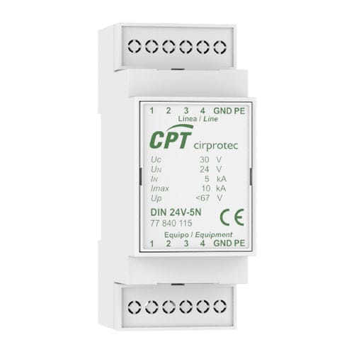 Молниеотвод для фотогальванической установки - DIN 12V-5N - Cirprotec - моноблочный / на DIN-рейке