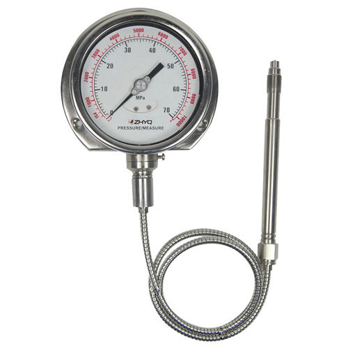 Манометр со шкалой - PT124Y-614 - Shanghai Zhaohui Pressure Apparatus Co.,Ltd.(ZHYQ) - из нержавеющей стали / из пластика / с трубкой Бурдона