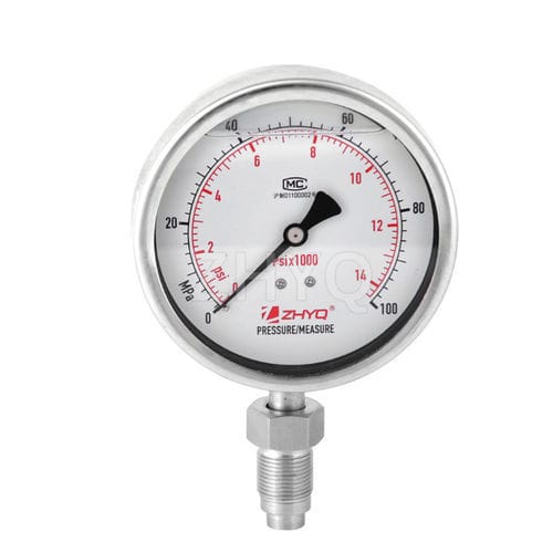 Манометр со шкалой - PT124Y-620 - Shanghai Zhaohui Pressure Apparatus Co.,Ltd.(ZHYQ) - резьбовой / с трубкой Бурдона / для процесса
