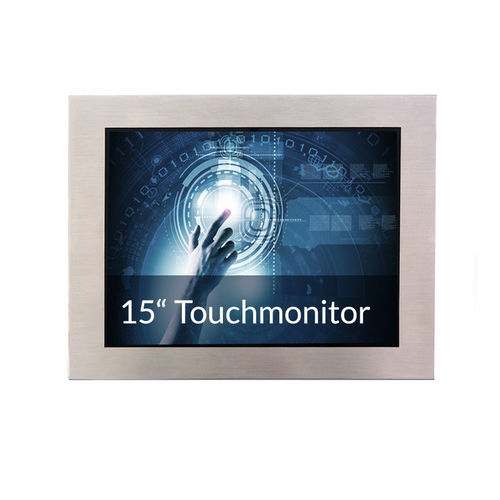Монитор TFT-LCD - IP65-15T-PCAP - WES Systeme Electronic GmbH - с емкостным сенсорным экраном PCAP / с мультисенсорным экраном / со светодиодной подсветкой