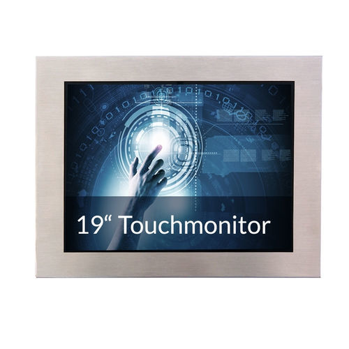 Монитор TFT-LCD - IP65-19T-PCAP - WES Systeme Electronic GmbH - с емкостным сенсорным экраном PCAP / с мультисенсорным экраном / со светодиодной подсветкой